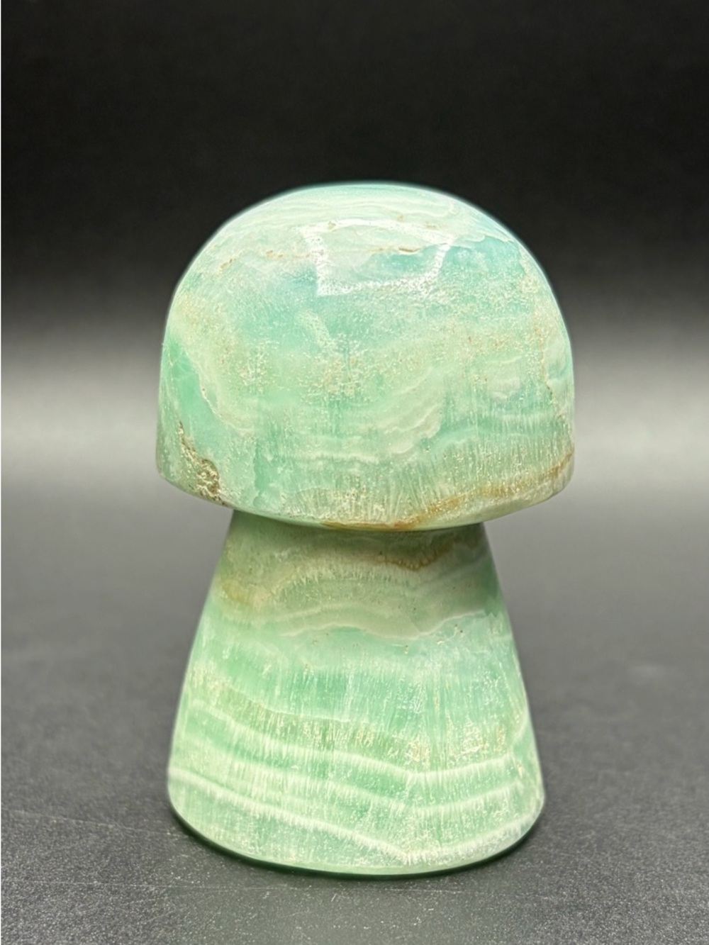 Handcrafted Caribbean Calcite Mushroom Sculpture - Home Art